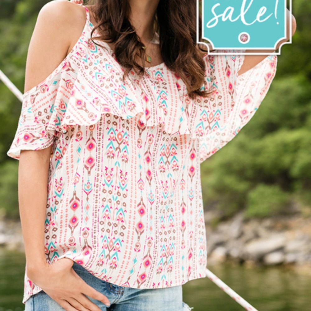 NWT Grace & Lace Cold Shoulder Top Size XS